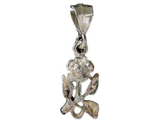 Load image into Gallery viewer, Flora Sterling Silver Rose Flower Charm Pendant 9965A
