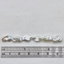 Load image into Gallery viewer, Rose Petal White Keishi Pearls | 12x7mm | White | Keishi | 6 pearls |
