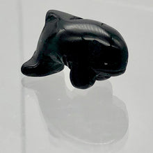 Load image into Gallery viewer, Hand Carved Onyx Orca Whale Figurine Worry Stone | 23x12.5x8mm | Black
