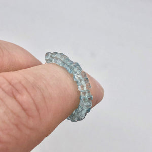 Very Rare AAA Aquamarine Wheel Beads | 4.5x2-4x1mm | 20 Beads | Blue | 5031 - PremiumBead Alternate Image 3