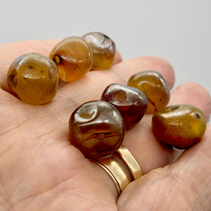 Dark Gemmy Rounded Carnelian Agate Beads | Aprox 17x15mm | Rounded | 7 Beads | - PremiumBead Alternate Image 2