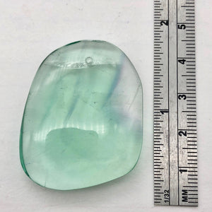 Teal/Green/Clear Fluorite Freeform Pendant Bead! | 40x30mm | Green | Oval | - PremiumBead Alternate Image 2