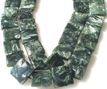 Load image into Gallery viewer, 3 Russian Seraphinite 13x13mm Square Coin Beads 009576 - PremiumBead Primary Image 1
