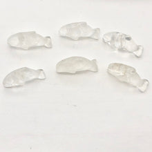 Load image into Gallery viewer, Adorable Quartz Dolphin Figurine Worry-stone | 25x11x8mm | Clear - PremiumBead Alternate Image 6
