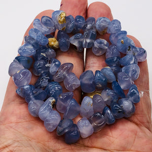 Oregon Holly Blue Chalcedony Agate 77 Grams Nugget| 15X11X4 16x9x8 |Blue|59 Bead