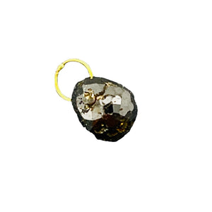 Natural .77cts Black Red Diamond 18K Pendant Bead | 5x4mm diamond; 3mm loop |