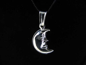 Sterling Silver Man in The Moon 3D Charm Pendant 9967U - PremiumBead Primary Image 1