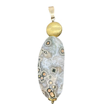 Load image into Gallery viewer, Ocean Jasper 14K Gold Filled Long | 2 3*4&quot; Long | White/Gold | 1 Pendant |
