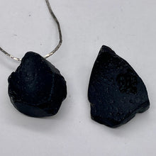 Load image into Gallery viewer, 2 Unique Pendant size Black Meteor Fragments | 31x22x8 to 28x21x9mm |
