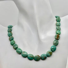 Load image into Gallery viewer, Natural Turquoise 12x10mm Oval Bead Strand 102175
