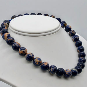 6 Blue Sodalite with White and Orange 12mm Round Beads 10781 - PremiumBead Alternate Image 6