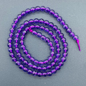 Royal Natural 4mm Amethyst Round Bead Strand 109390