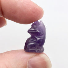 Load image into Gallery viewer, Howling 2 Carved Amethyst Wolf / Coyote Beads | 21x11x8mm | Purple - PremiumBead Alternate Image 4

