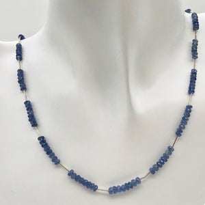 41cts Genuine Untreated Blue Sapphire & Sterling Silver Necklace 203285 - PremiumBead Alternate Image 7