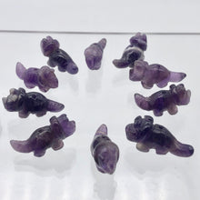 Load image into Gallery viewer, Dinosaur 2 Carved Amethyst Triceratops Beads | 22x11x7.5mm | Purple - PremiumBead Alternate Image 10
