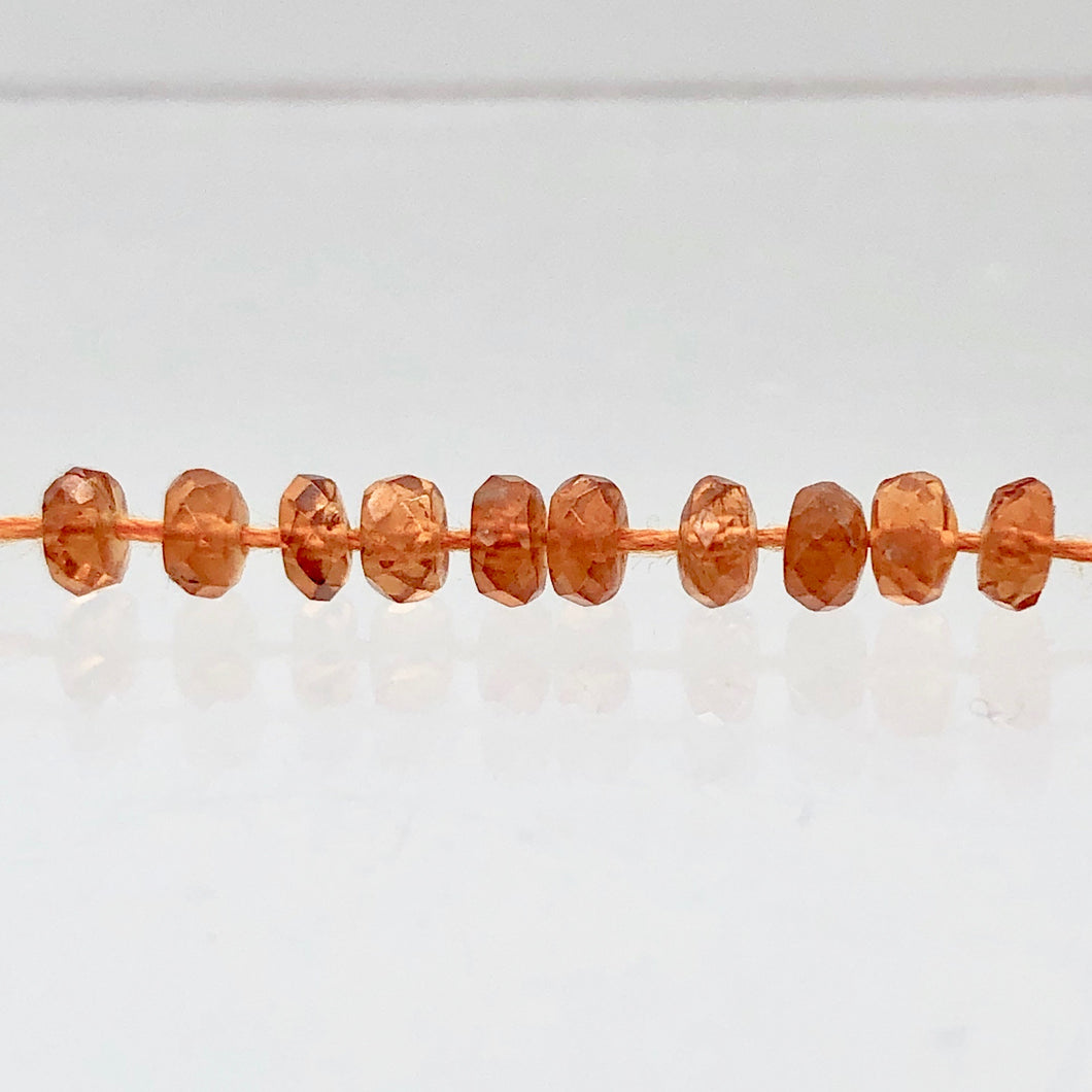 Very Rare!! 10 AAA Mandarin Garnet 3.5mm Beads! - PremiumBead Primary Image 1
