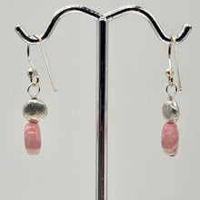 Load image into Gallery viewer, Gemmy Rhodocrosite Sterling Silver Drop Earrings | 1 1/4&quot; Long | Pink Silver |
