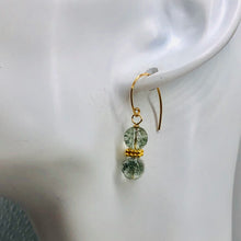 Load image into Gallery viewer, Sparkling Actinolite Quartz 14K Gold Filled Earrings | 1 1/4&quot; long | 1 Pair |
