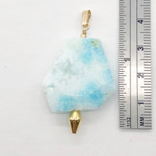 Load image into Gallery viewer, Hemimorphite 14K Gold Filled Carved Pendant | 1 3/4&quot; Long | Blue | 1 Pendant |
