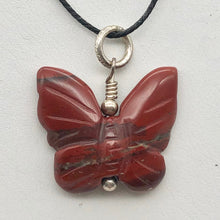 Load image into Gallery viewer, Flutter Carved Brecciated Jasper Butterfly and Sterling Silver Pendant 509256BJS - PremiumBead Alternate Image 7
