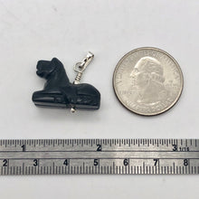 Load image into Gallery viewer, Black Stallion Obsidian Horse Pony Pendant with Silver Findings | 1&quot; Long - PremiumBead Alternate Image 6
