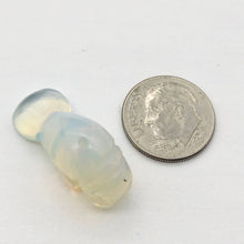 Load image into Gallery viewer, Grace! Opalized Glass Carved Manatee Figurine | 27x11x12mm | Opal - PremiumBead Alternate Image 3
