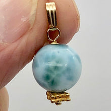 Load image into Gallery viewer, Hemimorphite 14K Gold Filled Round | 1&quot; Long | Blue | 1 Pendant
