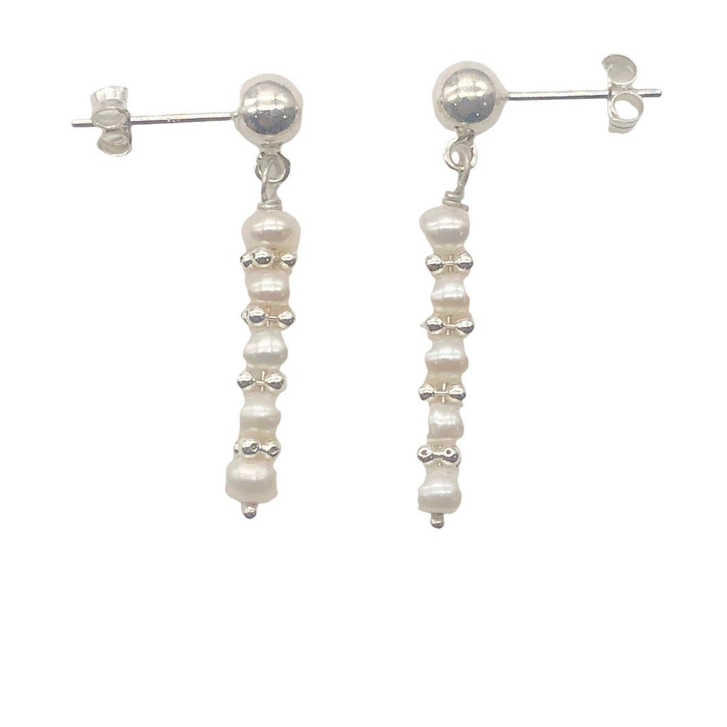 Creamy FW Pearls Sterling Silver Drop/Dangle | 1 