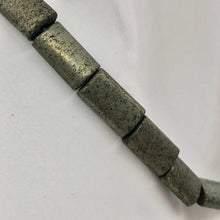 Load image into Gallery viewer, Shimmer Aztec Gold Pyrite Flat 12x7mm Tube Bead Strand 109545 - PremiumBead Alternate Image 10
