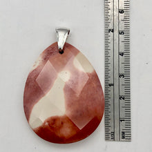 Load image into Gallery viewer, Lava Lamp Natural Faceted Mookaite Sterling Silver Pendant | 45x35x8mm | Red | - PremiumBead Alternate Image 6
