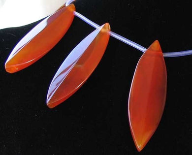 Designer Red Orange Sardonyx 64x20mm Pendant Bead Strand 109230B - PremiumBead Primary Image 1