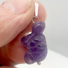 Load image into Gallery viewer, Amethyst Turtle Pendant Necklace | Semi Precious Stone Jewelry | Silver Pendant - PremiumBead Alternate Image 3
