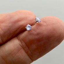 Load image into Gallery viewer, June Birthstone Sparkle! 3mm Lilac Cubics &amp; Sterling Silver Earrings 10146F - PremiumBead Alternate Image 4
