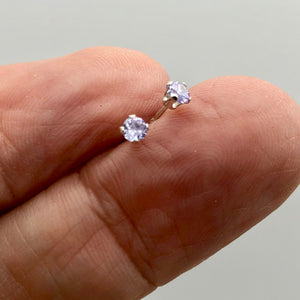 June Birthstone Sparkle! 3mm Lilac Cubics & Sterling Silver Earrings 10146F - PremiumBead Alternate Image 4