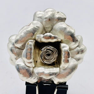Thai Hill Tribe Sterling Silver Rose Pendant | 47x47x4mm | Silver | 1 Pendant |