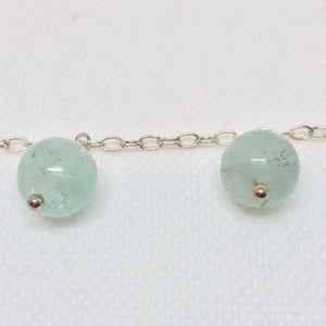 Blue/Green Aquamarine & Sterling Silver Bracelet 405213A - PremiumBead Alternate Image 3