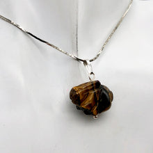 Load image into Gallery viewer, Tiger&#39;s Eye Bunny Rabbit Sterling Silver Pendant Necklace | 1 1/16&quot; (Long) |
