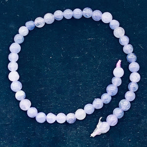 Tanzanite Gemmy Round Half-Strand | 5 mm | Lavender | 40 Beads |