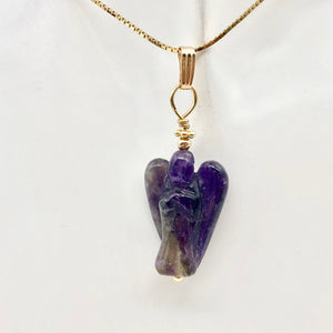 On the Wings of Angels Amethyst 14K Gold Filled 1.5" Long Pendant 509284AMG - PremiumBead Alternate Image 7