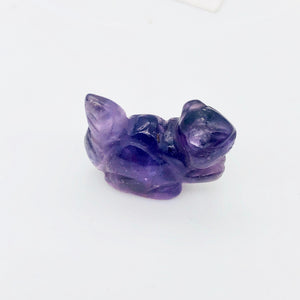 Charming Carved Amethyst Squirrel Figurine | 22x15x10mm | Purple - PremiumBead Alternate Image 6