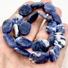 Load image into Gallery viewer, Sensational! Natural Sodalite Bead Strand | 20 Beads |17x15x5mm to 20x15x5mm | - PremiumBead Alternate Image 3
