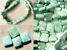 Load image into Gallery viewer, 4 Beads of Mojito Mint Green Turquoise Square Coin Beads 7412F - PremiumBead Alternate Image 4
