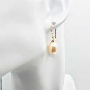 AAA Natural Pink 14x10mm Pearl 14k Gold Filled Earrings | 1 1/4 inch drop | - PremiumBead Alternate Image 6