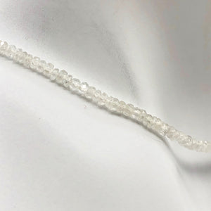 40cts of Faceted White Sapphire 16 inches Bead Strand | 2.75x2-2x1mm | 103294 - PremiumBead Alternate Image 2