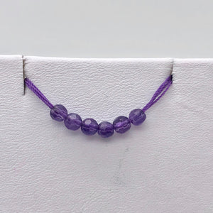 Gorgeous Natural Faceted Amethyst Round Beads | 4mm | 6 Beads | #681 - PremiumBead Alternate Image 2