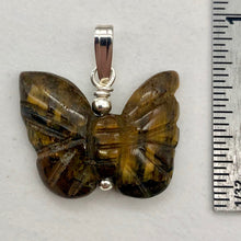 Load image into Gallery viewer, Tiger Eye Butterfly Pendant Necklace|Semi Precious Stone Jewelry|Silver Pendant - PremiumBead Alternate Image 7
