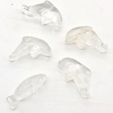 Load image into Gallery viewer, Jumping 2 Carved Natural Quartz Crystal Dolphin Beads | 25x11x8mm | Clear - PremiumBead Alternate Image 4
