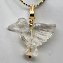 Load image into Gallery viewer, Quartz Dove Pendant Necklace|Semi Precious Stone Jewelry|14kgf Pendant - PremiumBead Primary Image 1
