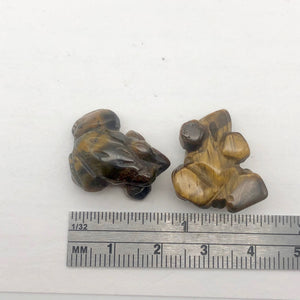 Adorable Tigereye Frog Figurine | 22x17x10mm | Golden Brown - PremiumBead Alternate Image 7
