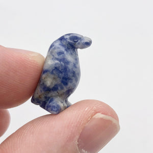 March of The Penguins 2 Carved Sodalite Beads | 21.5x12.5x11mm | Blue - PremiumBead Alternate Image 4